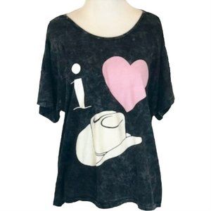 Wildfox • I 💗 Cowboys Cold Shoulder Tee || XS